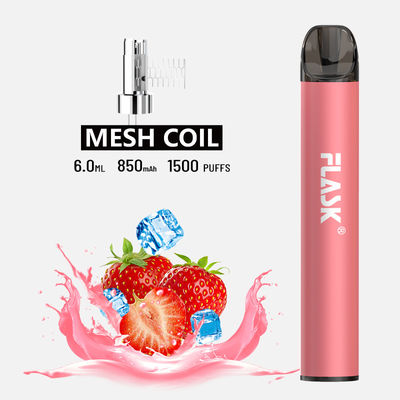 F900 P6 মসৃণ বায়ুপ্রবাহ নিষ্পত্তিযোগ্য Vape কলম 1500puffs জাল কুণ্ডলী