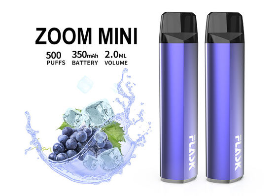 বিশুদ্ধ স্বাদ 2.0ml 350mAh পড সিস্টেম ডিভাইস 500 Puffs ডিসপোজেবল Vape