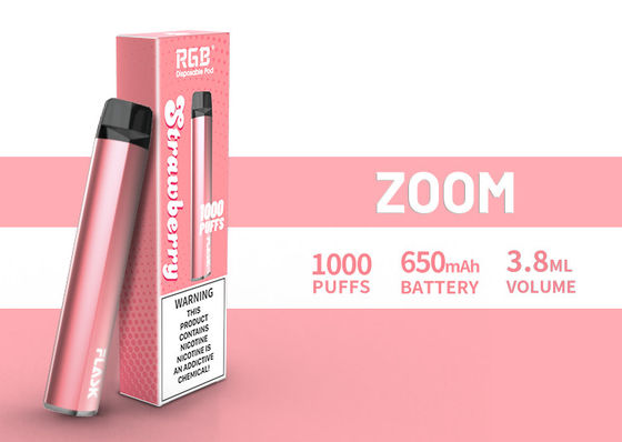 জুম নিষ্পত্তি Vapepen ডিভাইস স্থায়িত্ব উচ্চ মানের 1000puffs 650mah 304 Stianless ইস্পাত