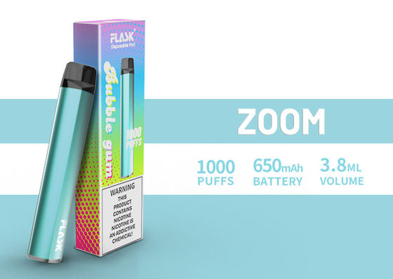 জুম ডিসপোজেবল Vapepen vapenation 1000puffs 650Mah তুলা জৈব
