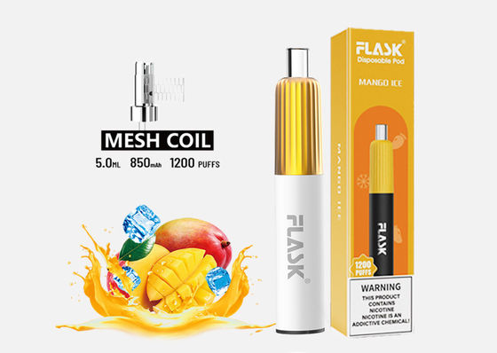 3.7V 2 ফ্লেভার ডিসপোজেবল ভ্যাপ 850mAh ই সিগ স্টার্টার কিটস 2% নিকোটিন লবণ