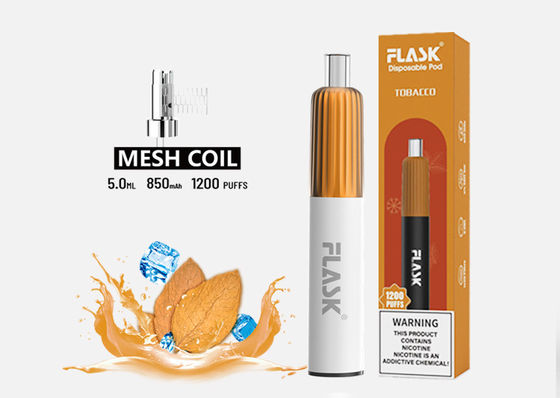 5.0ml 1200 Puffs ইলেকট্রনিক ভ্যাপোরাইজার সিগারেট ডিসপোজেবল