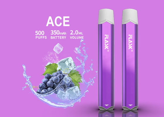 500puffs 350mAH ই সিগারেট ভ্যাপোরাইজার স্মোক নিক লবণ ডিভাইস অ্যালুমিনিয়াম খাদ