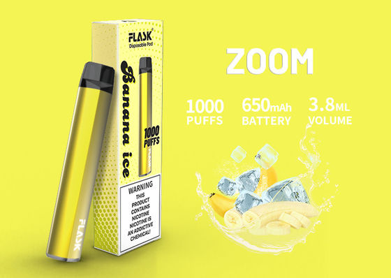 1000puffs সিরামিক তেল কার্তুজ, 3.8ml 650Mah স্বাদযুক্ত CBD Vape কার্তুজ