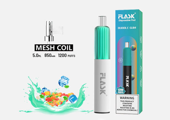 1200 পাফ 5.0ml নিকোটিন ফ্রি ডিসপোজেবল ইলেকট্রনিক সিগারেট ভ্যাপিং ডিভাইস