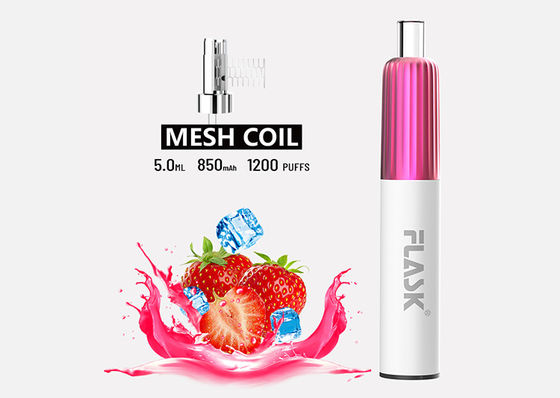 1200 পাফ 5.0ml নিকোটিন ফ্রি ডিসপোজেবল ইলেকট্রনিক সিগারেট ভ্যাপিং ডিভাইস