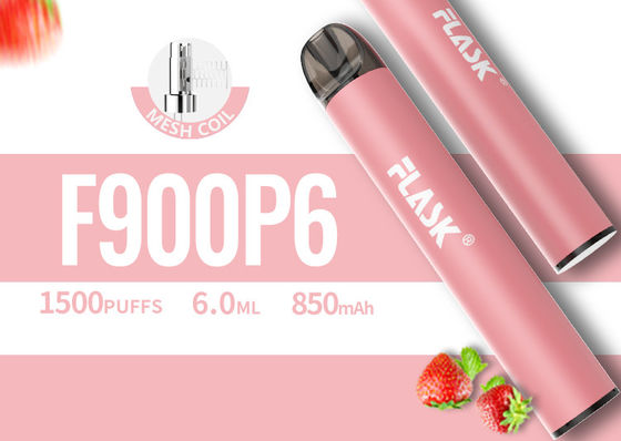 6.0ml ডিসপোজেবল Vape Pod ডিভাইস, 1500puffs ডিসপোজেবল Vape কলম