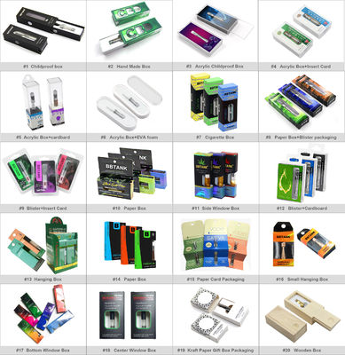 CBD তেল Vape কলমের জন্য পুনর্ব্যবহৃত বার্নিশিং Foldable প্যাকেজিং বাক্স
