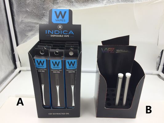 Varnishing Vape Pen Packaging Box, Foldable THC Oil Cartridge Packaging