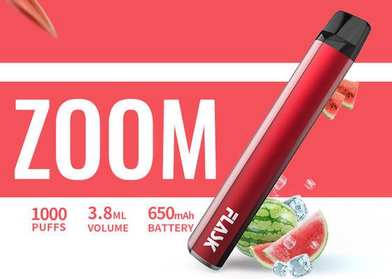 650Mah ইলেকট্রনিক 3.8ml 1000puffs স্বাদযুক্ত Vaporizer পেন নিকোসাল্ট 1%