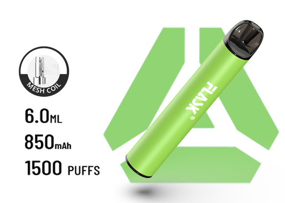 OEM ODM 1500puff 850mAh ডিসপোজেবল ভ্যাপ পড 6.0ml E লিকুইড মেশ কয়েল