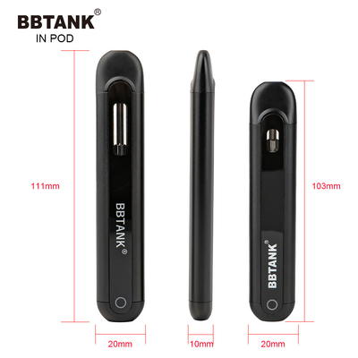 BBTANK ইন পড THC ডিস্টিলেট অয়েল ডিসপোজেবল ভ্যাপ ডিভাইস 2ml সিরামিক কয়েল ভ্যাপ পড 100% গুণমান নিয়ন্ত্রণ প্রক্রিয়া সহ