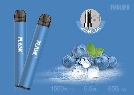 OEM ODM 1500 Puff 850mAh ডিসপোজেবল ভ্যাপ পড ডিভাইস 6.0ml E লিকুইড