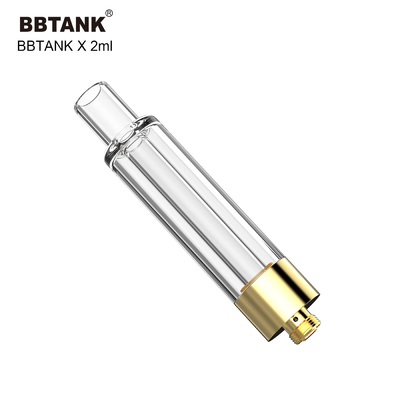পুরু গাঁজা তেলের জন্য BBtank 2.0ml সমস্ত গ্লাস কার্টিজ 510 থ্রেড অ্যাটোমাইজার