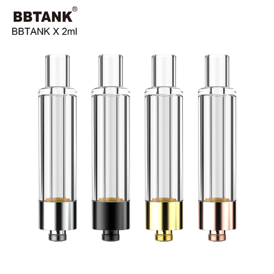 পুরু গাঁজা তেলের জন্য BBtank 2.0ml সমস্ত গ্লাস কার্টিজ 510 থ্রেড অ্যাটোমাইজার
