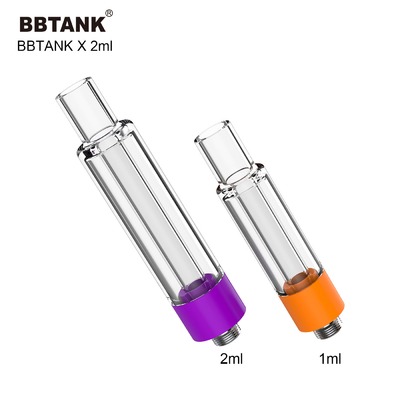 পুরু গাঁজা তেলের জন্য BBtank 2.0ml সমস্ত গ্লাস কার্টিজ 510 থ্রেড অ্যাটোমাইজার
