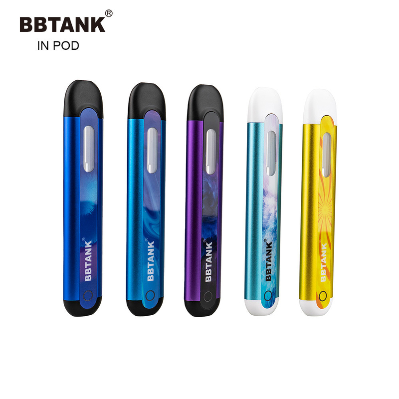 BBTANK 2 মিলি পুরু তেল কলম ডিসপোজেবল লিল ভ্যাপ পড ডিভাইস রিচার্জেবল ইন পড কাস্টম লোগো ডেল্টা 8 তেল পড ভ্যাপ পেন CBD